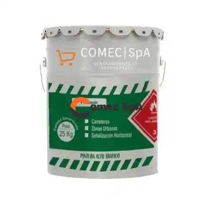 PINTURA TRÁFICO BASE SOLVENTE COLOR ROJO
