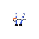 Hito Vialidad de PVC 83 cm Abatible 2 Cinta