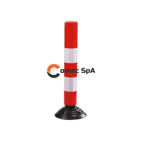 Hito Vialidad de PVC 83 cm Abatible 2 Cinta
