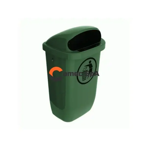Basurero plastico 50 litros para pedestal o muro importado