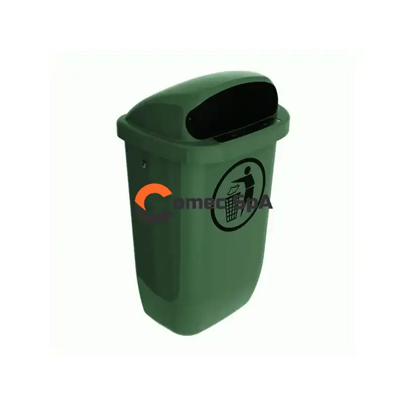 Basurero plastico 50 litros para pedestal o muro importado Basurero plastico 50 litros para pedestal o muro importado