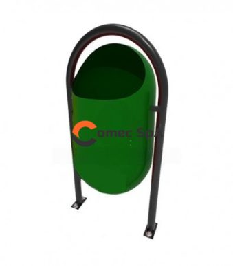 basurero metal ovalado 50 litros