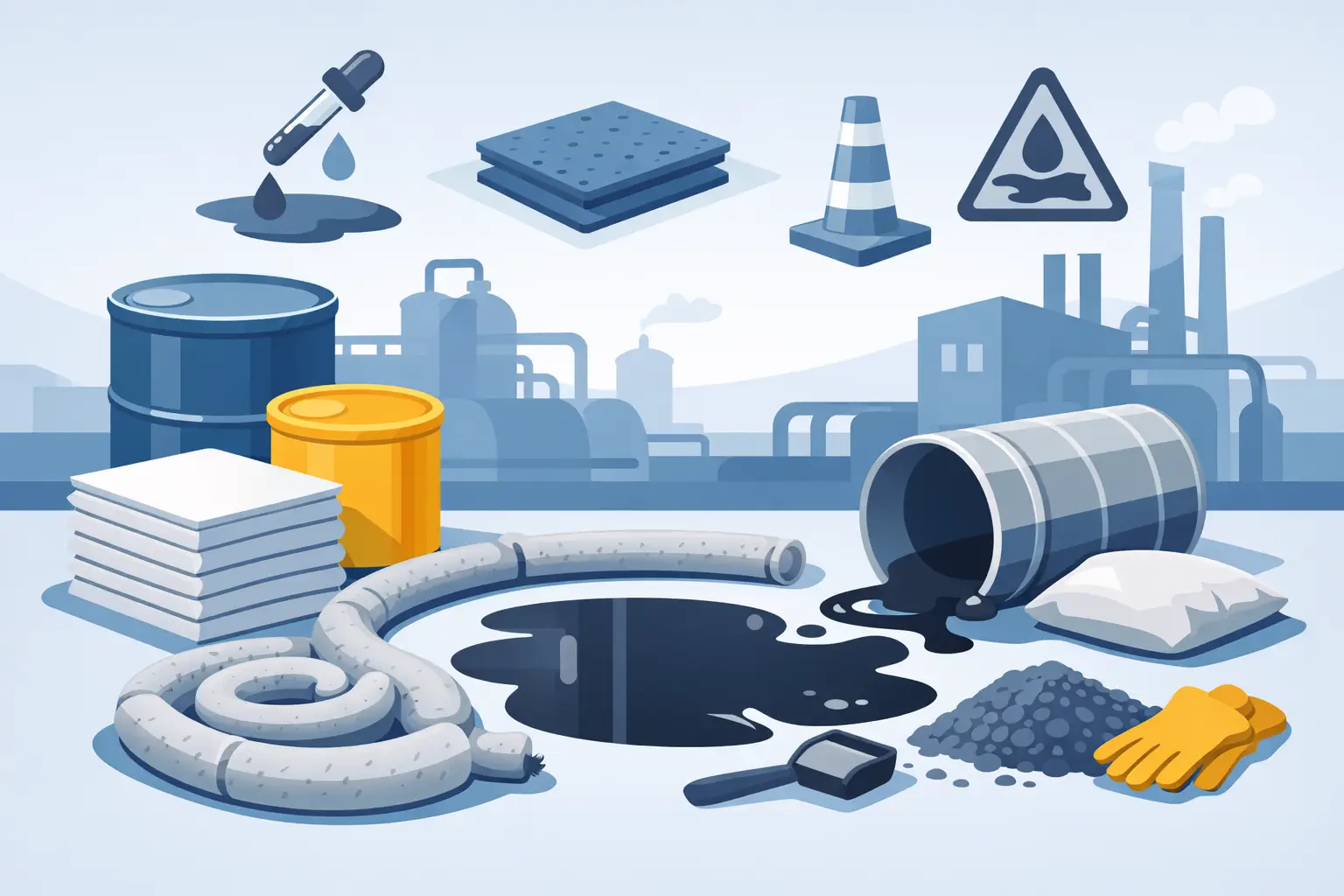 Absorbentes para derrames industriales