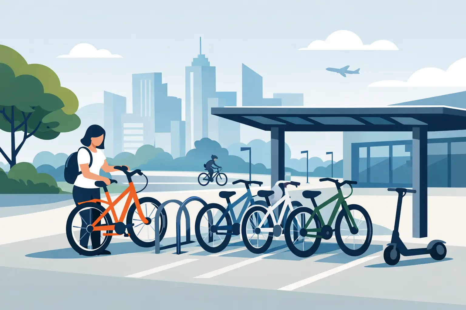 Cómo implementar estacionamientos para bicicletas