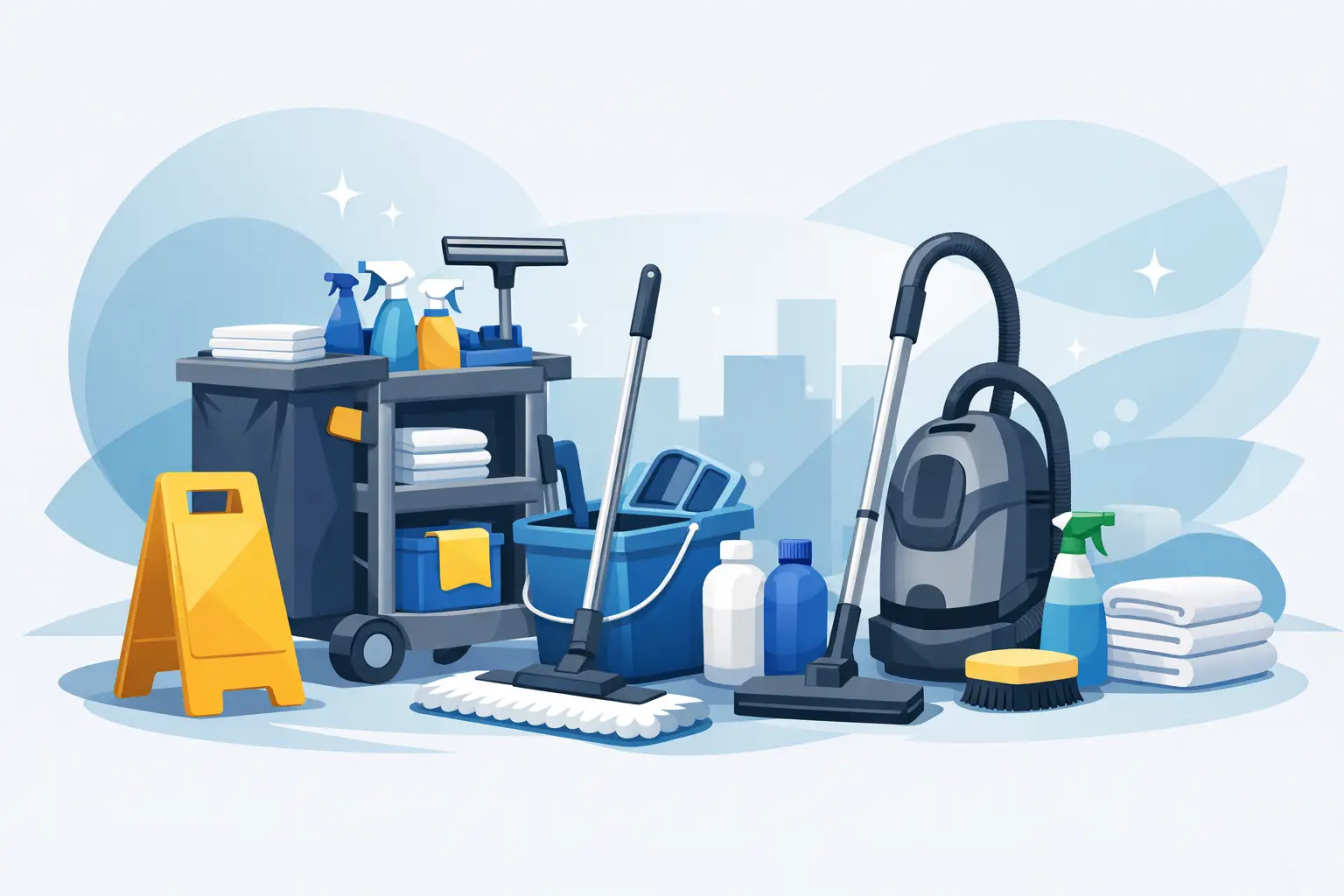 Equipamiento para aseo profesional útil