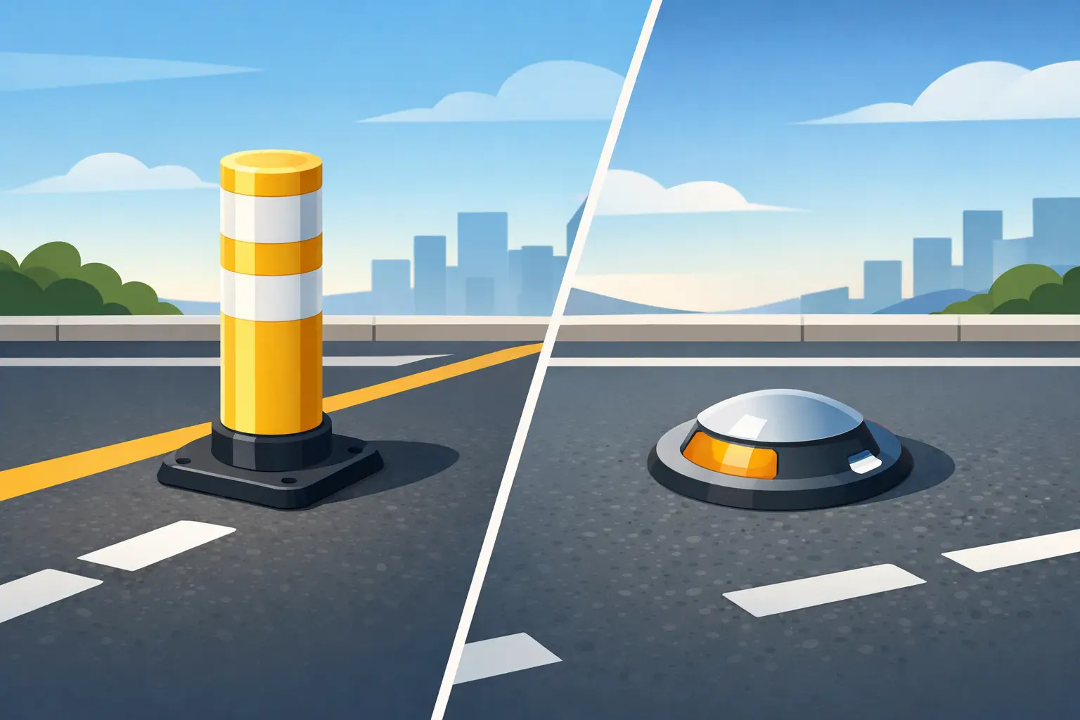 Separador vial vs tacha: cuál conviene más